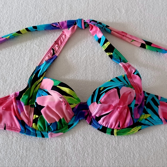 VENUS Jillian Underwire Tropical Print Bikini Top, size 34C/ 32D/ 36B - Picture 1 of 12